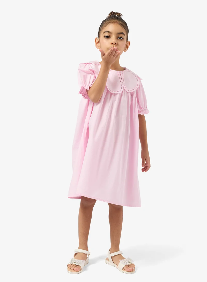 Pinata  Pink Petal Collar Dress for Women | Best Price UAE
